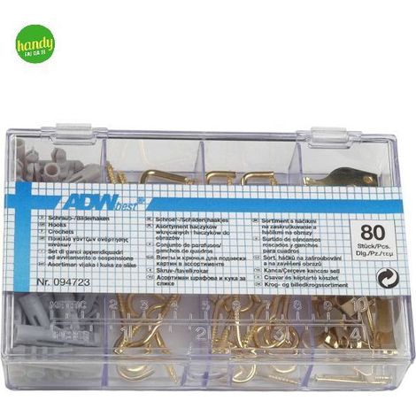 Assortimento ganci e tasselli Masidef 80 Pezzi