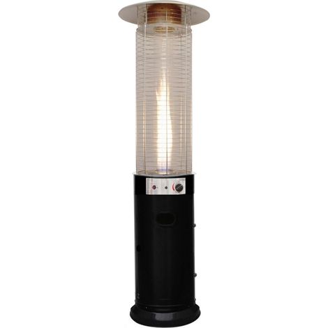 Stufa patio per esterno a gas Butano con ruote Black - Mod. Fiamma rEvolution