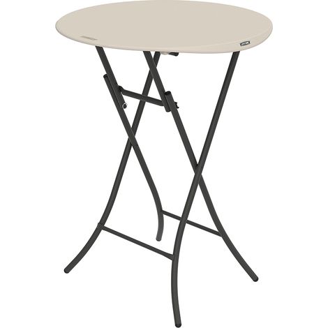 Lifetime Kunststoff Klapptisch Partytisch Bistrotisch Weiß Ø84x110 cm (1/5)