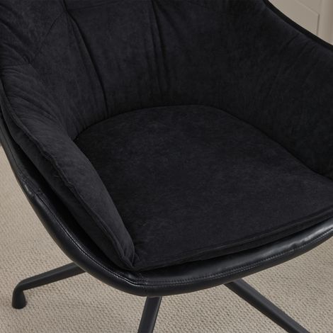 Fauteuil de bureau similicuir chaise coiffeuse basse salon chambre 130cm