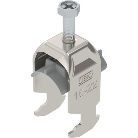 OBO Bettermann Bügelschelle 2056 16-22mm Edelstahl, rostfrei A2 1.4301 blank, nachbehandelt, 50 Stück, 1186316 (1/2)