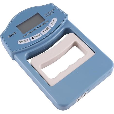 Dynamomètre manuel numérique 396 lbs/180 kg, mesureur de force de préhension, électronique à capture automatique, bleu (1/5)
