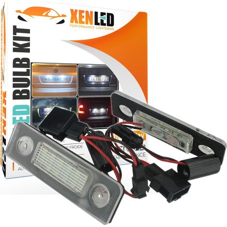 Pack LED plaque arrière Skoda octavia 2 (1Z) , Roomster (5J) - BLANC 6000K (1/5)