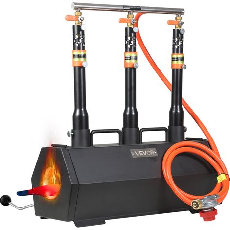 VEVOR Forge a Gaz Propane Portable, Four de Forge a 3 Bruleurs, pour Fabrication de Couteaux et Forgeage des Metaux, Couteliers Marechaux-ferrants Forgerons, Temperature Maximale de 1427 ℃, Hexagonale