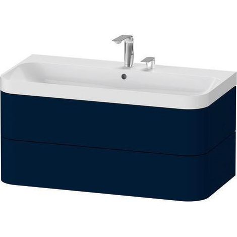Ensemble lavabo HAPPY D.2 PLUS 975x490mm sans trou de robinetterie, blanc super mat