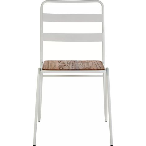Interiors by Premier White Metal Chair, Comfy Pink Metal Outdoor Chair, Effortless Cleaning Metal Chair (1/5)