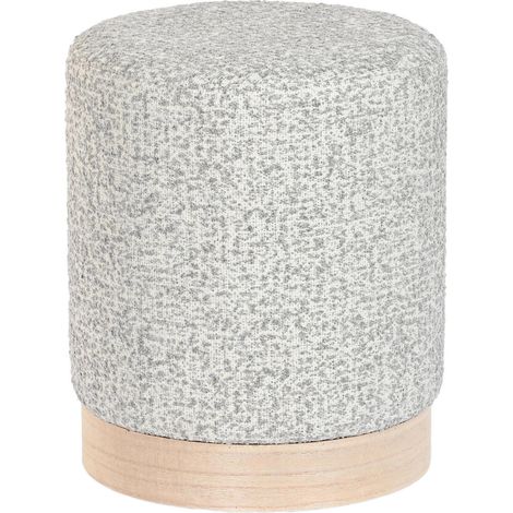 Pouf gris clair confortable pour intérieur cosy - Gris clair chiné (1/3)