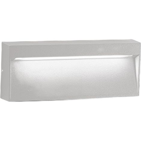 Bottom Lampada da parete LED design rettangolare in alluminio bianco opaco 8,5W IP54 3000K 729lm, ideale per illuminazione residenziale (1/2)
