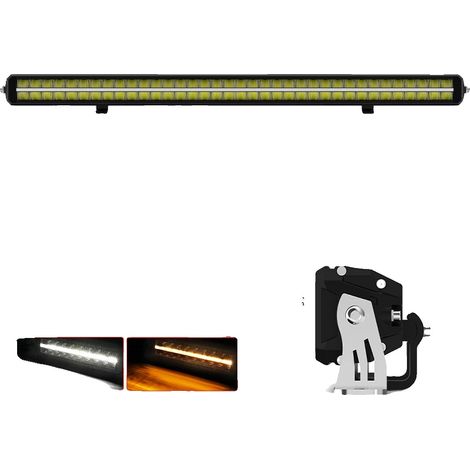 Barre lumineuse LED, double rangée, faisceau combiné, étanche IP68 (1/2)