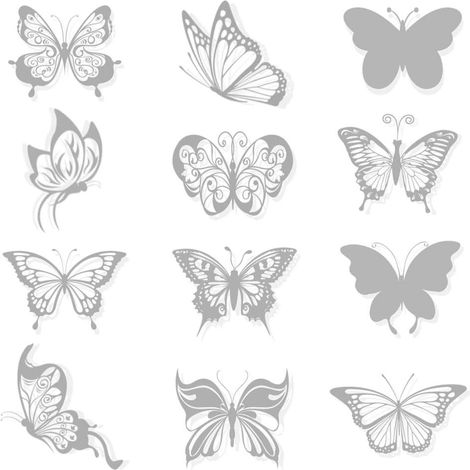 36 autocollants anti-collision avec papillon et fenêtre transparente pour prévenir les collisions avec les personnes et les oiseaux. Décorationyu (1/5)