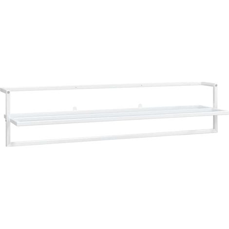 vidaXL Toallero de hierro blanco 95x25x22 cm (1/2)