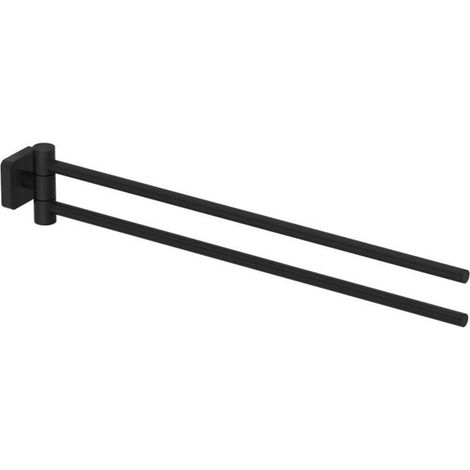 - VELA S Barre porte-serviettes double longueur 440 mm noir mat (1/2)