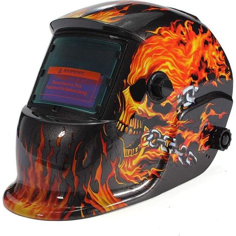 Automatischer Schweißhelm – großer Gesichtsschutz, solarbetriebener automatischer Schweißhelm, Schweißmaske, Flammenschutz (1/3)