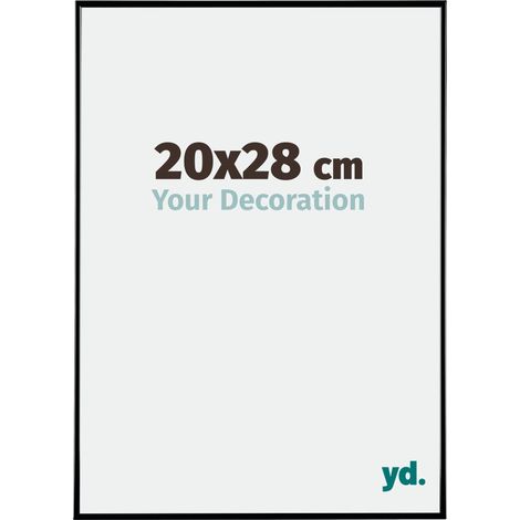Your Decoration - 20x28 cm - Cadre Photo en Plastique Avec Verre acrylique - Anti-Reflet - Excellente Qualité - Noir Très Brillant - Cadre Decoration Murale - Evry.