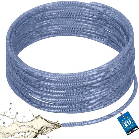 KOTARBAU® Tuyau Eau ø 6 mm / 3 mm - Tuyau Compresseur d'air 50 m - Tuyau PVC Souple - Transparent - Tuyau Arrosage Renforcé (1/4)
