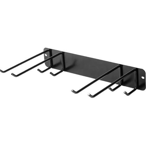 Support Pour Outils De Jardin - Support Mural En Fer Pour Râteaux Pelles Balais - 4 Crochets - Compatible Plâtre Bois Brique Béton - Pour Garage Cave Remise Cuisine (1/5)