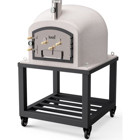 Horno Kitaway con Base y Ruedas 100x100x65 cm blanco  Medidas 100x100x170 cm  Horno de Gas Profesional y ManÃ³metro (1/5)