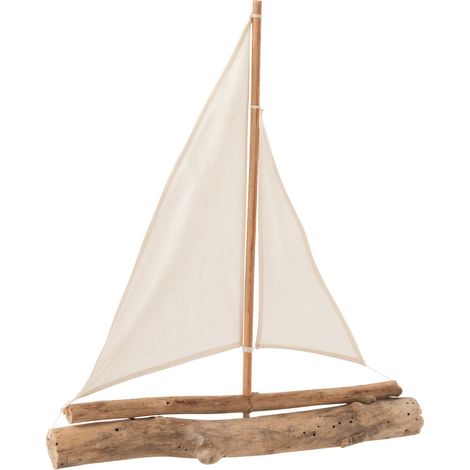 Voilier déco en bois flotté H 60cm