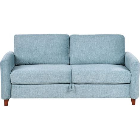 Sofa 3 Seater MARE Fabric Blue with Storage