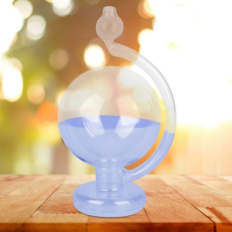 Baromètre météo innovant en bouteille de verre, décoration intérieure bleue (1/5)