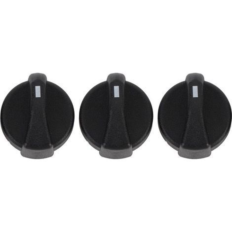 3 pièces Bouton de commande du ventilateur du chauffage AC 121-0001-000 Remplacement pour Peterbilt 330 335 357 367 375 378 379 384 386 387 Noir (1/5)