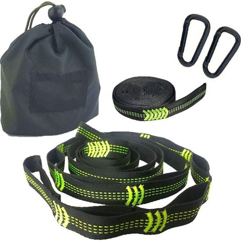 Hängemattengurte, Set mit 2 Baumgurten, aus nicht elastischer Polyesterfaser, tragbar und leicht, baumfreundlich, für eine schnelle und einfache Installation. (1/5)
