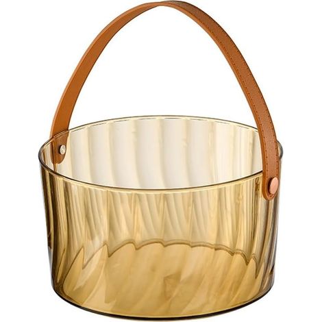 Corbeille à fruits ronde et portable pour la table de pique-nique, avec seau à glace en plastique transparent (1/4)