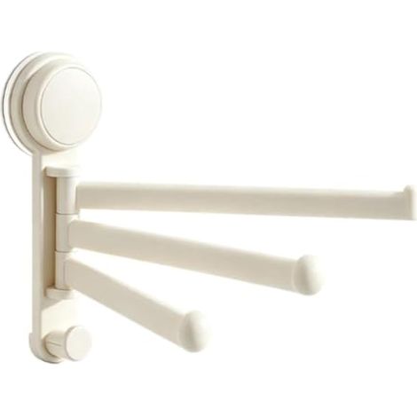 Barre porte-serviette pivotante à 3 bras, support mural à ventouse, sans (1/5)