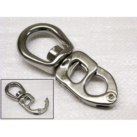 115MM Stainless Steel Trigger Swivel Snap Shackle - Marine Rigging Release (1/2)