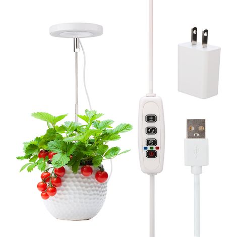 Lampe de croissance LED à spectre complet avec double interrupteur pour plantes d'intérieur, idéale pour la croissance et la floraison. (1/5)