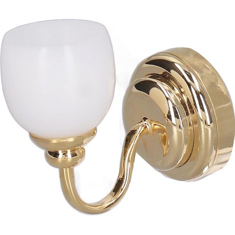 Puppenhaus-Wandlampe, Miniatur-Lichtmodell, Spielzeug, magnetische Miniatur-Wandlampe mit Lampenschirm für Puppenhäuser im Maßstab 1:12 (1/5)