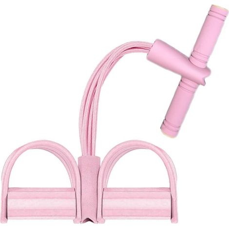 Bande de Résistance Musculation 6 Tubes avec Pédale – Élastique Sport Maison Fitness, Extenseur Élastique avec Poignées Antidérapantes pour Abdominaux et Entraînement Complet (1/4)