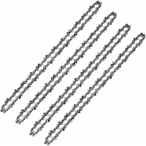 Set of 4 chain of chainsaw 52 maillons Not 3/8 LP Gauge 0.50 mm For guide of 14 inches Steel high performance (1/5)