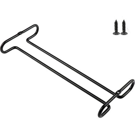 26 x 11 x 3 cm Support à verres , support à verres suspendu, support à verres à pied suspendu, support à verres à vin sous armoire (avec vis)