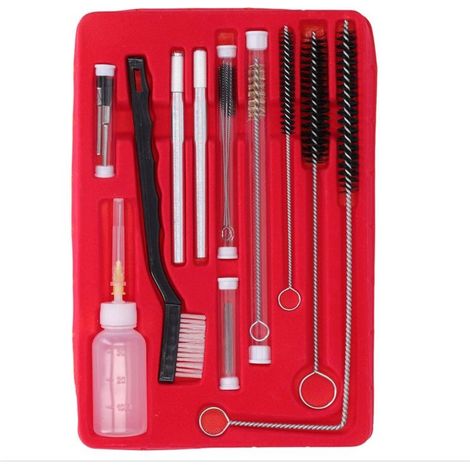 ( 22 pièces)Kit De Nettoyage pour Pistolets à Peinture, d'entretien Pistolet Pulvérisateur Outil Professionnel Aiguilles Brosses Pinceaux élevée Airbrush Tools Auto Moto ATV Cyclomoteur Soudeur (1/5)