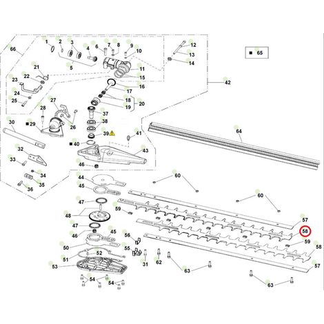 Kit lame 560 mm ORIGINALE ACTIVE tagliasiepi modelli ultralight 027816 2 pezzi