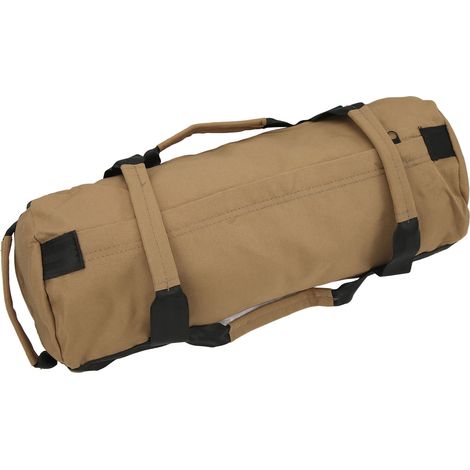 Sac de lestage de fitness en tissu Oxford, 6 poignées, facile à ajuster, sac de lestage multifonctionnel, avec poche rembourrée, adapté aux salles de sport intérieures, kaki. (1/5)