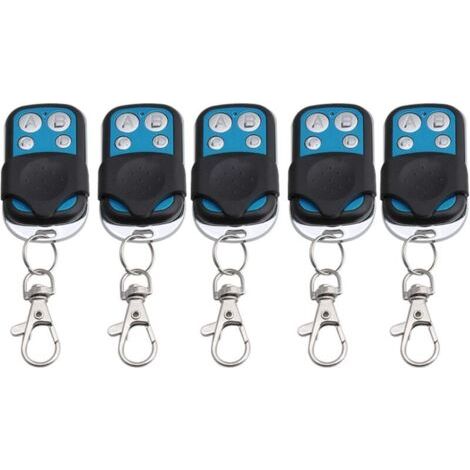 Lot de 5 4 canaux 433 MHz Noir télécommande sans Fil RF Apprentissage Code 1527 récepteur 1527 Porte-clés (1/4)