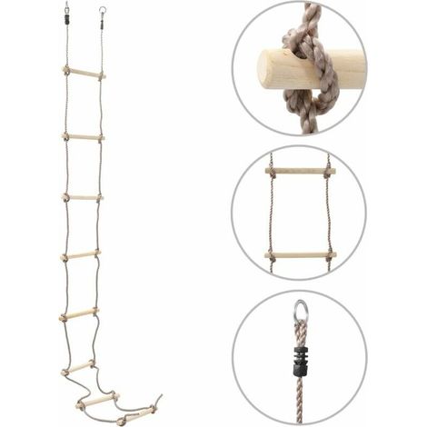 scala di corda per bambini 290 cm in legno