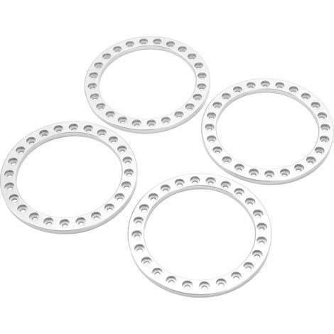 4 anneaux Beadlock extérieurs pour jantes en aluminium, compatibles avec les moyeux de roues VP de 1,9 pouce, argentés (1/5)