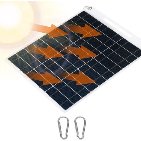 Panneau Solaire Portable, 30W Chargeur Solaire pour Telephone Portables 5V Double USB Panneaux Solaires Portables Extérieur for Camping Randonnée (1/5)