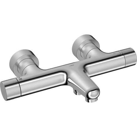 Hansa Prisma - Grifo de bañera termostático, acero cepillado 5810230180 (1/3)