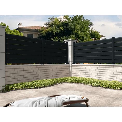 Clôture Brise vue Gris anthracite L 1911 x H 886 mm 6 lames (1/2)