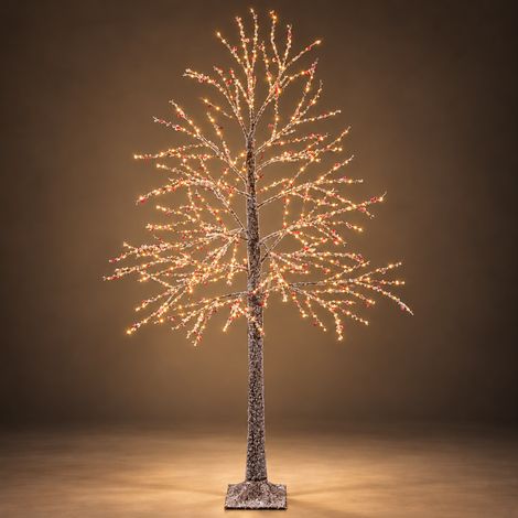Albero di Natale 180 cm con finti cristalli di vetro e 380 LED (1/5)