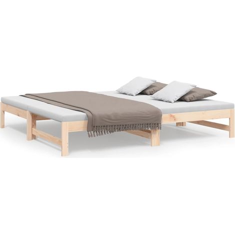 Maison Exclusive - Dormeuse Estraibile 2x(90x190) cm Legno Massello di Pino