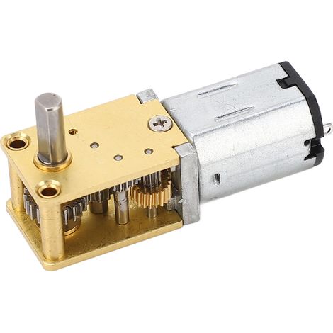 6-V-Gleichstrom-Schneckengetriebemotor mit Montagefuß, 68 U/min Gleichstrom-Mikrogetriebemotor, Untersetzungsverhältnis 1:118, einwellig (1/5)