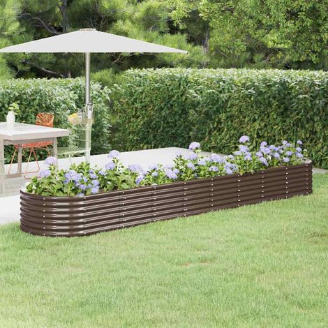 Lit surélevé de jardin Acier galvanisé marron (1/5)