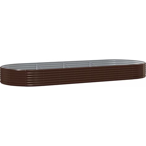 Maison Exclusive - Hochbeet Verzinkter Stahl 373x140x36 cm Braun