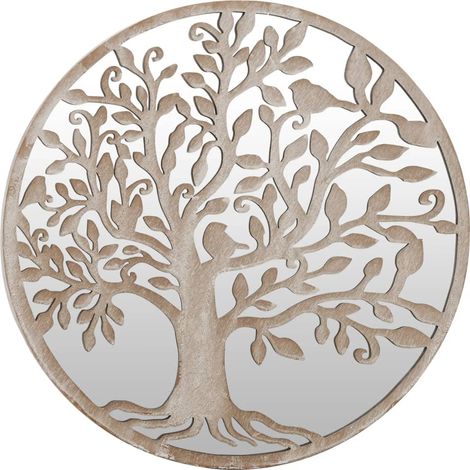 Maison Exclusive - Spiegel Sandfarben 60x2,5 cm Eisen Rund für de