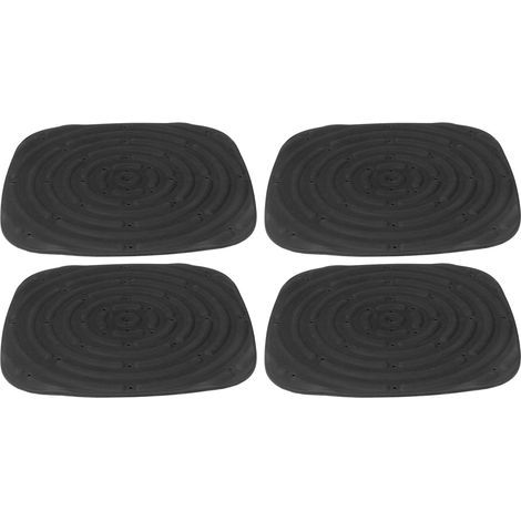 Lot de 4 tapis lavables pour poulailler, couches de délimitation pour poules pondeuses, noirs (1/5)